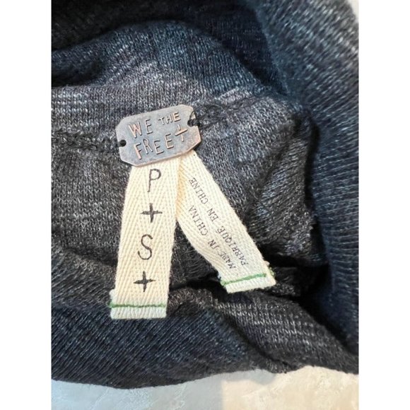 Free People Split Back Turtleneck black charcoal size‎ s - Picture 4 of 5